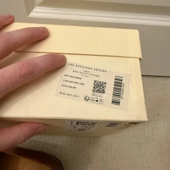 Sezane Amy Loafers Smooth Natural Leather - Size 11 NEW - Picture 3 of 6